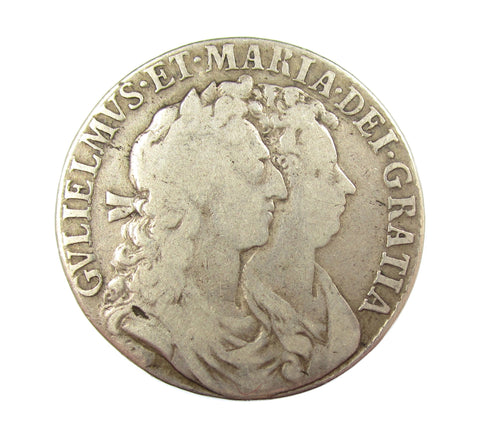 William & Mary 1689 Halfcrown - VG