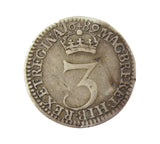 William & Mary 1689 Maundy Threepence - NVF