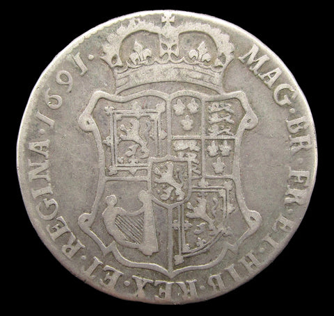Scotland 1691 William & Mary 40 Shillings - VG