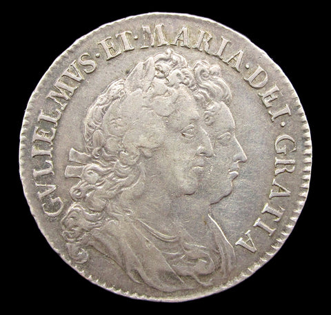 William & Mary 1691 Halfcrown - VF