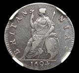 William & Mary 1694 Silver Pattern Farthing - NGC PF35