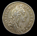 William III 1696 Sixpence - EF