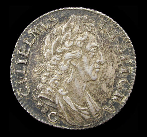 William III 1696 C Shilling - Chester - NEF