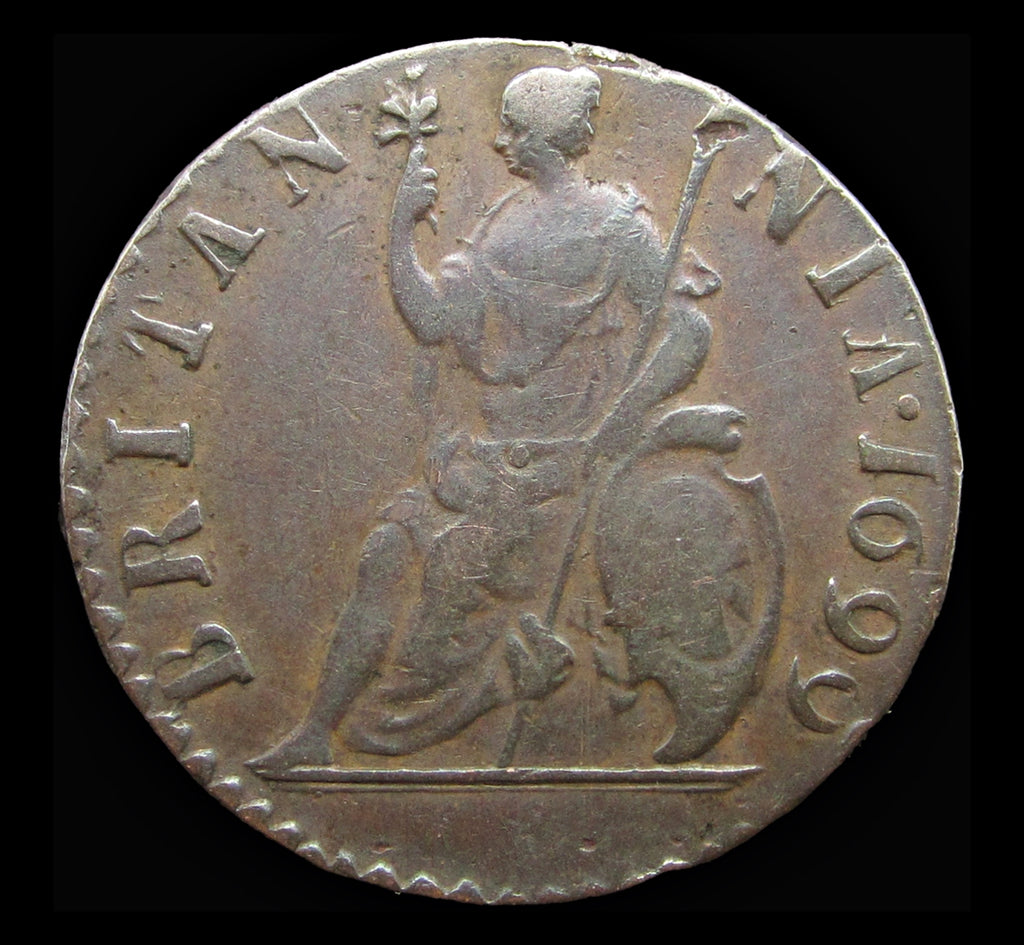 William III 1699 Farthing - Unbarred A's In Britannia - VF – Coopers Coins
