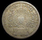 1702 Accession Of Queen Anne 35mm Silver Medal - By Croker