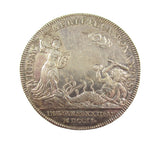 1702 Coronation Of Queen Anne 35mm Silver Medal - By Croker