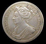 1702 Coronation Of Queen Anne 35mm Silver Medal - By Croker