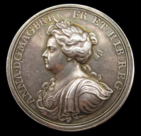1704 Queen Anne's Bounty 44mm Silver Medal - By Croker