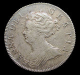 Anne 1705 Shilling - Plain In Angles - VF+