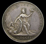 1709 Queen Anne Capture Of Tournay 40mm Silver Medal - By Croker