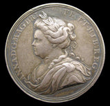 1713 Peace Of Utrecht 35mm Silver Medal - By Croker