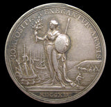 1713 Peace Of Utrecht 35mm Silver Medal - By Croker