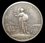 1713 Peace Of Utrecht 35mm Silver Medal - By Croker