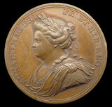 1713 Peace Of Utrecht 35mm Bronze Medal - By Croker