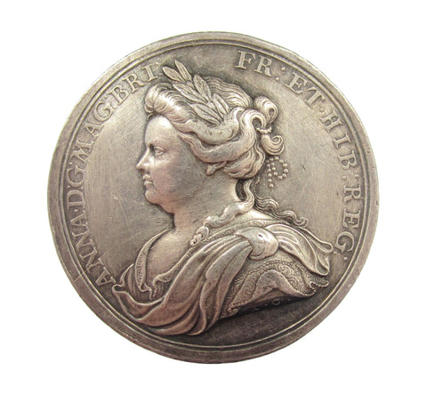 1713 Peace Of Utrecht 35mm Silver Medal - By Croker