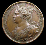 1714 Queen Anne Memorial 41mm Medal - By Dassier
