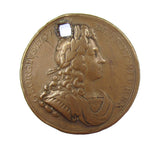 1714 George I Coronation 34mm Copper Medal - By Croker