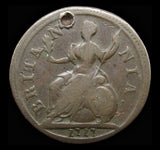 George I 1717 Dump Farthing - Fine