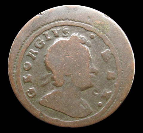 George I 1721 Farthing - Off Centre Error