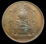 1727 Death Of Isaac Newton 43mm Bronze Medal - By Dassier