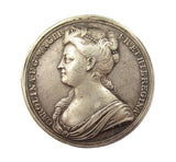 1727 Coronation Of Caroline 34mm Silver Medal - By Croker