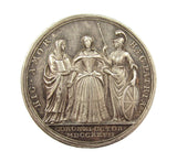 1727 Coronation Of Caroline 34mm Silver Medal - By Croker