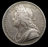 1727 Coronation Of George II 34mm Silver Medal - By Croker