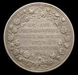 1727 Death Of Isaac Newton 33mm Silver Medal - By Dassier