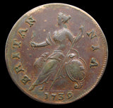 George II 1739 Halfpenny - VF