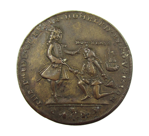 1741 Admiral Vernon Capture Of Cartagena 38mm Medal
