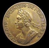 1743 Battle Of Dettingen Gilt Bronze 37mm Medal