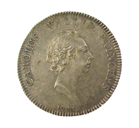 1745 Prince Charles The Young Pretender 30mm Silver Medal