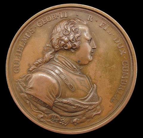 1746 George II Battle Of Culloden 51mm Bronze Medal - GEF