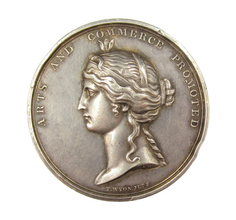 1753 Society Of Arts 40mm Silver Isis Medal - NEF