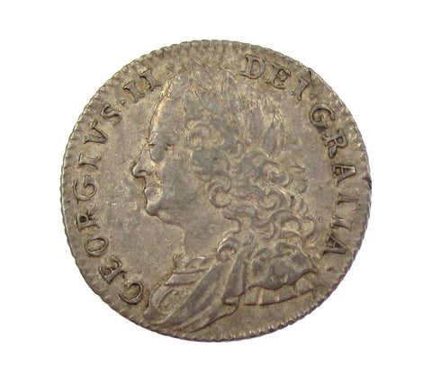 George II 1757 Sixpence - VF