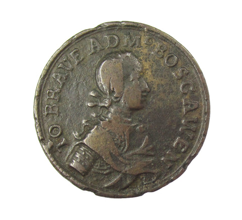 1758 Admiral Boscawen The Capture of Louisburg 25mm Medal