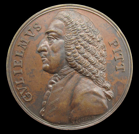 1766 William Pitt Repeal Of The Stamp Act 40mm Medal - By Pingo