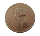 France 1791 Jean Rousseau 41mm Medal - By Dumarest