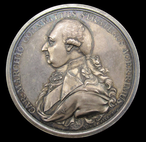 1792 Defeat Of Sultan Tippoo 48mm Silver Medal - With Brass Shells