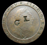 George III 1797 Cartwheel Twopence - Countermarked 1840
