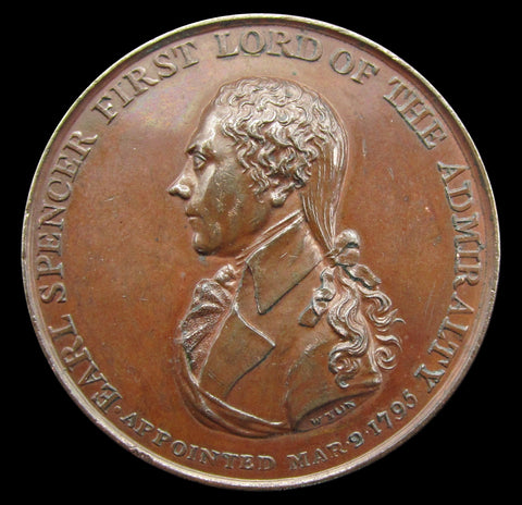 1799 Earl Spencer First Lord Of The Admiralty 38mm Medal - By Wyon