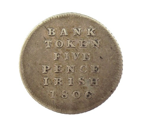 Ireland 1806/5 George III Five Pence Bank Token - NVF