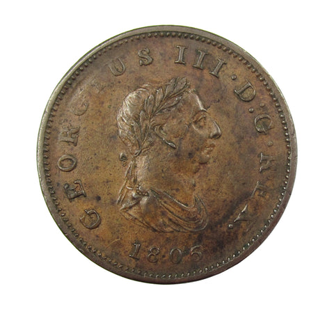 George III 1806 Halfpenny - GVF+