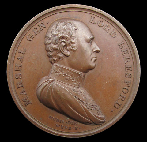 1811 Battle Of Albuera Lord Beresford 41mm Medal - By Webb