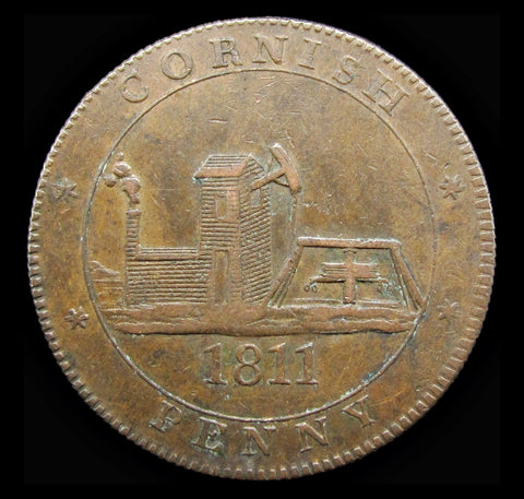 1811 Cornwall For Accommodation Cornish Penny Token - VF