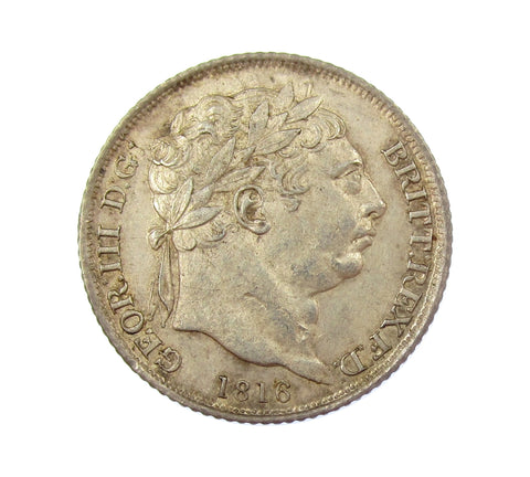 George III 1816 Sixpence - GVF+