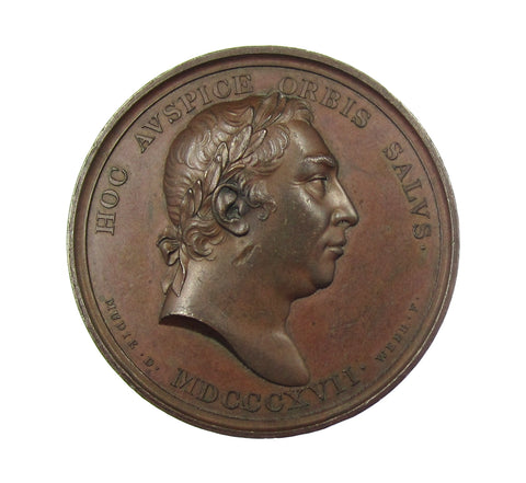 1817 George III Dedication 41mm Bronze Medal - Mudie 1
