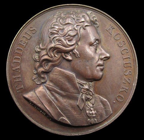 Poland 1818 Thaddeus Kosciuszko 41mm Copper Medal
