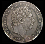George III 1818 Crown - LVIII Edge - NGC AU58