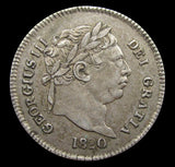 George III 1820 Maundy Threepence - NEF